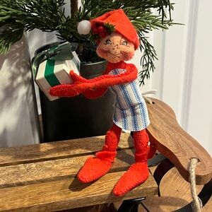 Vintage Annalee Mobilitee Workshop Elf Doll